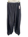 Tibi Size M Black Poly Blend Elastic Waist Wide Leg Pockets Pants Black / M