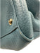Gucci Blue Leather Bamboo Handle Magnetic Close Bag Blue