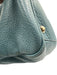 Gucci Blue Leather Bamboo Handle Magnetic Close Bag Blue