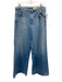 AG Size 30 Blue Cotton Zip & Button Whiskering Wide Leg Jeans Blue / 30