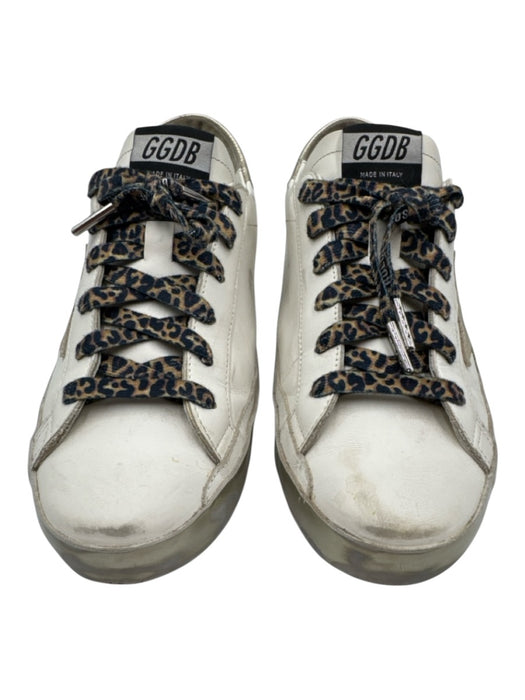 Golden Goose Shoe Size 41 White & Multi Leather Star Detail lace up Shoes White & Multi / 41