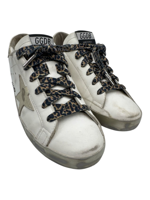 Golden Goose Shoe Size 41 White & Multi Leather Star Detail lace up Shoes White & Multi / 41