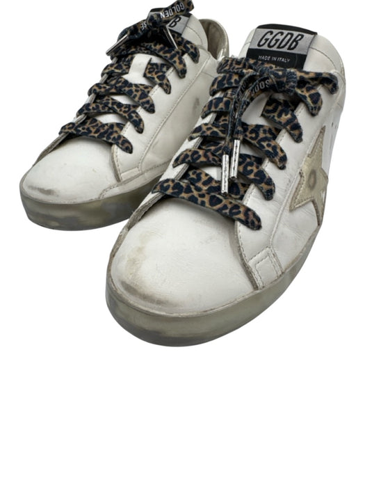 Golden Goose Shoe Size 41 White & Multi Leather Star Detail lace up Shoes White & Multi / 41