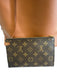 N Brown Leather Shoulder Bag Adjustable Strap Pouch Inc. Hook Closure Bag Brown / M