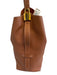 N Brown Leather Shoulder Bag Adjustable Strap Pouch Inc. Hook Closure Bag Brown / M