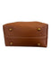 N Brown Leather Shoulder Bag Adjustable Strap Pouch Inc. Hook Closure Bag Brown / M