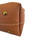 N Brown Leather Shoulder Bag Adjustable Strap Pouch Inc. Hook Closure Bag Brown / M