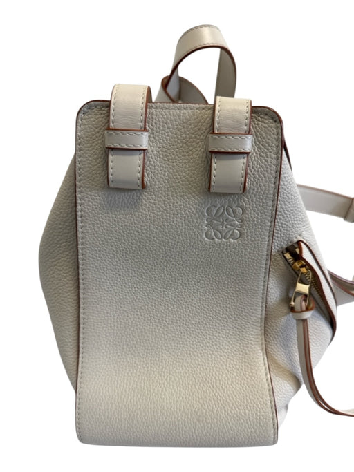 Loewe Ivory Calfskin Leather Zip & Hook Closure Shoulder Contrast Trim Bag Ivory / S