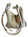 Loewe Ivory Calfskin Leather Zip & Hook Closure Shoulder Contrast Trim Bag Ivory / S