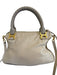 Chloe Beige Leather Zip Close Top Handle Goldtone Hardware Crossbody Bag Beige / M