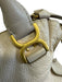 Chloe Beige Leather Zip Close Top Handle Goldtone Hardware Crossbody Bag Beige / M