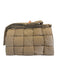 Bottega Veneta Brown Nylon Woven Crossbody Magnetic Close Padded Bag Brown / L
