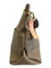 Louis Vuitton Taupe Leather Embossed Zip Close Braided Strap Bag Taupe / L