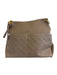 Louis Vuitton Taupe Leather Embossed Zip Close Braided Strap Bag Taupe / L