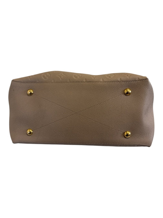 Louis Vuitton Taupe Leather Embossed Zip Close Braided Strap Bag Taupe / L