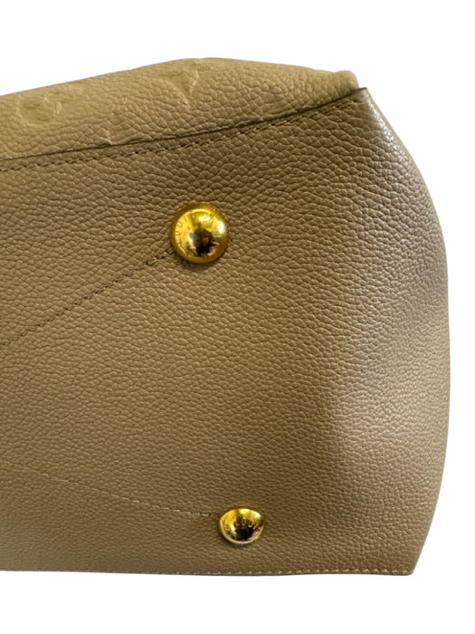 Louis Vuitton Taupe Leather Embossed Zip Close Braided Strap Bag Taupe / L