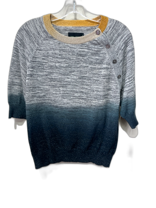 Zadig & Voltaire Size S Gray & Navy Viscose Shimmer Heathered Sweater Gray & Navy / S
