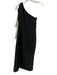Sachin & Babi Size 8 Black & Cream White Polyester Blend One Shoulder Midi Gown Black & Cream White / 8