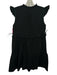 Banjanan Size Est M Black, Green & Multi Cotton Ruffle Detail V Neck Dress Black, Green & Multi / Est M