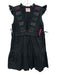 Banjanan Size Est M Black, Green & Multi Cotton Ruffle Detail V Neck Dress Black, Green & Multi / Est M