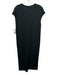 Madewell Size M Black Viscose Blend Heathered Cap Sleeve Side Slits Dress Black / M