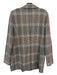 W by Worth Size 10 Black, Brown, White Polyester Blend Long Sleeve Plaid Jacket Black, Brown, White / 10