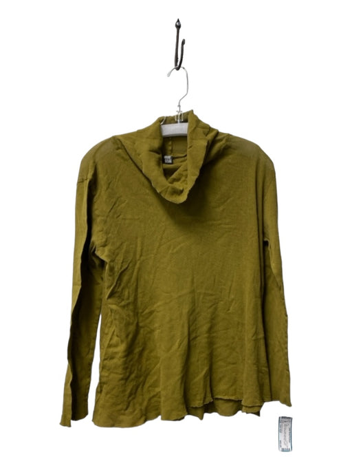 Cynthia Ashbury Size One Size Moss Green Cotton Semi Sheer Cowl Neck Top Moss Green / One Size