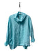 Jewel Toffier Size One Size Teal Blue Linen Cowl Neck Half Sleeve Pockets Top Teal Blue / One Size