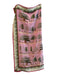 Carson & Co Pink & Green Silk Tree Print scarf Pink & Green / Large