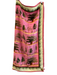 Carson & Co Pink & Green Silk Tree Print scarf Pink & Green / Large