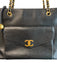Chanel Black Leather goldtone hardware Front Pocket Interior Zip Pocket Bag Black / Large