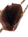 Chanel Brown Leather Double Chain Goldtone Interior Zip Tote Bag Brown / Large