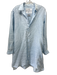 Frank & Eileen Size L Light Blue Linen Button Down Long Sleeve Shirt Dress Light Blue / L
