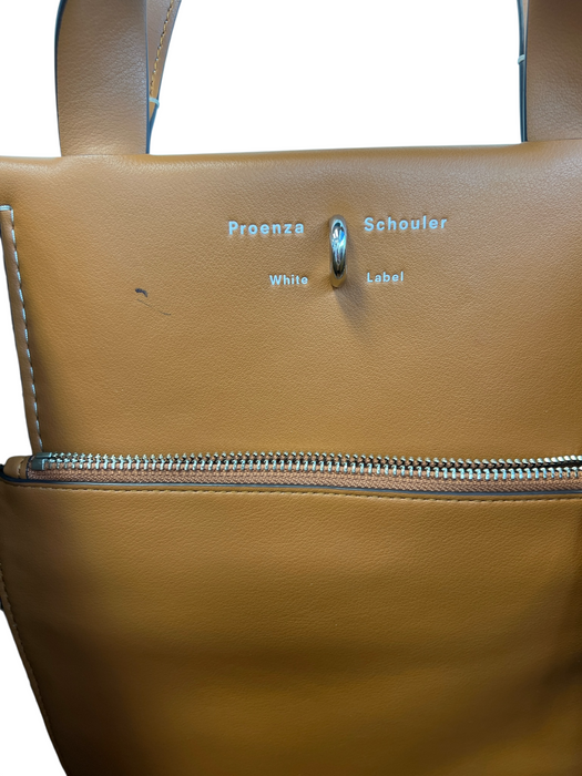 Proenza Schouler Dark Tan Woven Leather straps Double straps Top Closure Bag Dark Tan / Large