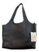 Cuyana Black Leather Pebbled 2 Strap Shoulder Snap Close Bag Black / Large