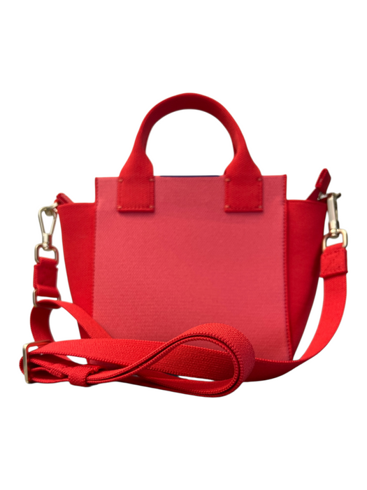 Rothy's Red Fabric 2 Handles Shoulder & Crossbody Straps Square Zip Top Bag Red / Mini