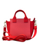 Rothy's Red Fabric 2 Handles Shoulder & Crossbody Straps Square Zip Top Bag Red / Mini