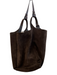 Tods Chocolate Suede Shoulder Bag Hook Closure Interior Pouch Slouchy Bag Chocolate / Large