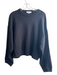 White + Warren Size Large Black Organic Cotton Long Sleeve Round Neck Top Black / Large