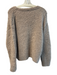 Enya Costa Size Medium Light taupe Wool & Nylon V Neck Knubby Knit Cardigan Light taupe / Medium