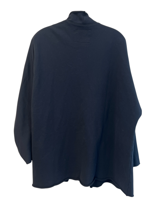 Frank & Eileen Size Large Black Cotton Open Front Front Pocket rolled hem Blazer Black / Large