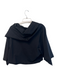 Planet Size One Size Black Cotton 3/4 Sleeve Cropped Cowl neck Sweatshirt Top Black / One Size