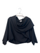 Planet Size One Size Black Cotton 3/4 Sleeve Cropped Cowl neck Sweatshirt Top Black / One Size
