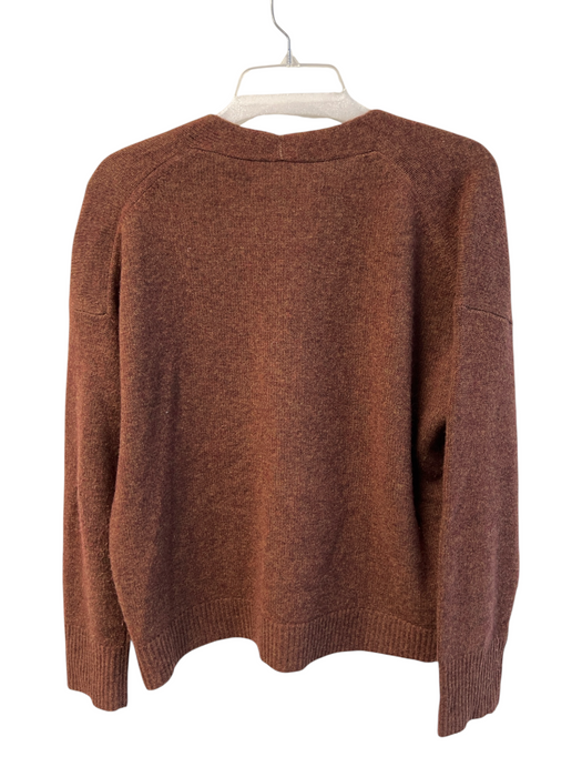 Toast Size Large Brown Wool & Cashmere V Neck Front Button Closure Sweater Brown / Large