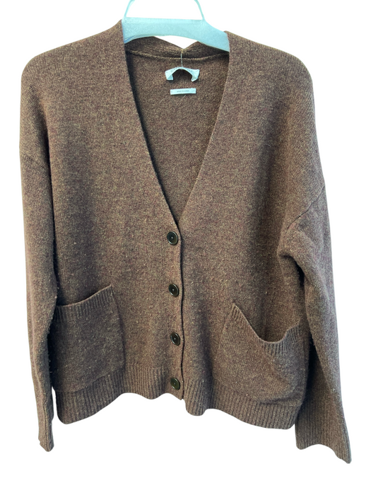 Toast Size Large Brown Wool & Cashmere V Neck Front Button Closure Sweater Brown / Large