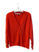 Kerri Rosenthal Size Medium Orange Cashmere Front Button V Neck Sweater Orange / Medium