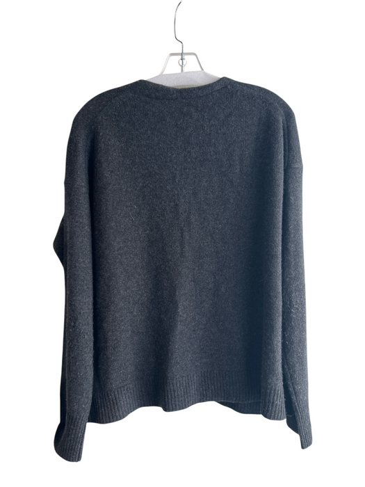 Toast Size Large Dark Gray Wool & Cashmere V Neck Front Button Closure Sweater Dark Gray / Large
