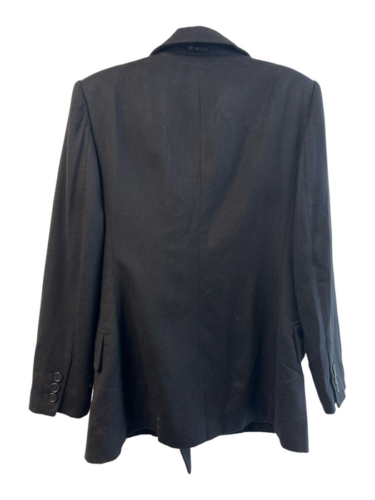Isaac Mizrahi Size 10 Black Cashmere Double Breast Peacoat Pockets Jacket Black / 10