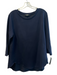 Lior Paris Size Large Navy Polyester & Viscose Round Neck 3/4 Sleeve Tunic Top Navy / Large