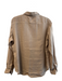 Frank & Eileen Size Large Tan Linen Button Down Long Sleeve Collared Top Tan / Large